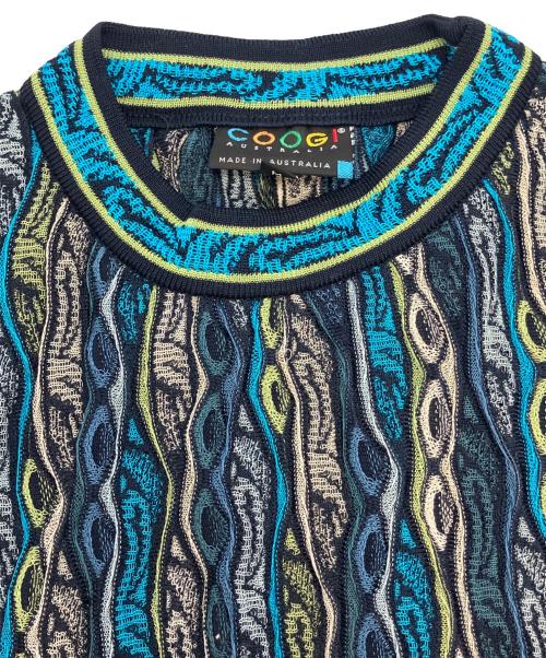 Coogi（クージー）COOGI (クージー) 薄手ニット ブルー サイズ:SIZE Mの古着・服飾アイテム
