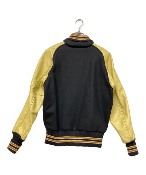 skookum（スクーカム）SKOOKUM (スクーカム) スタジャン ブラック×ベージュ サイズ:36の古着・服飾アイテム
