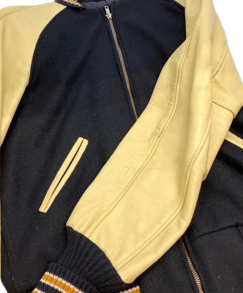 skookum（スクーカム）SKOOKUM (スクーカム) スタジャン ブラック×ベージュ サイズ:36の古着・服飾アイテム