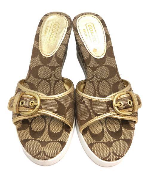 COACH（コーチ）COACH (コーチ) サンダル ベージュ サイズ:SIZE 8.0の古着・服飾アイテム