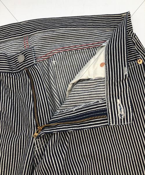 KOJIMA GENES（コジマジーンズ）KOJIMA GENES (コジマジーンズ) ワイドパンツ ブルー×ホワイト サイズ:SIZE 38の古着・服飾アイテム