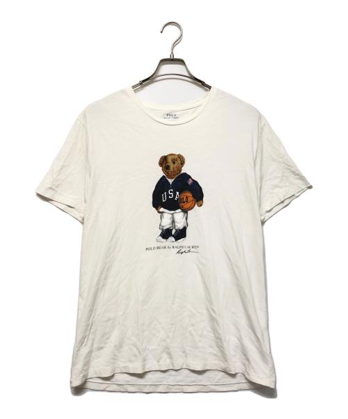 POLO RALPH LAUREN（ポロ・ラルフローレン）POLO RALPH LAUREN (ポロ・ラルフローレン) 半袖カットソー ホワイト サイズ:SIZE Mの古着・服飾アイテム