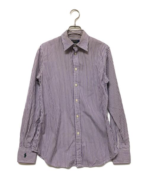 POLO RALPH LAUREN（ポロ・ラルフローレン）POLO RALPH LAUREN (ポロ・ラルフローレン) 長袖シャツ ホワイト×パープル サイズ:SIZE 6の古着・服飾アイテム
