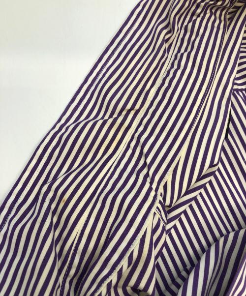 POLO RALPH LAUREN（ポロ・ラルフローレン）POLO RALPH LAUREN (ポロ・ラルフローレン) 長袖シャツ ホワイト×パープル サイズ:SIZE 6の古着・服飾アイテム