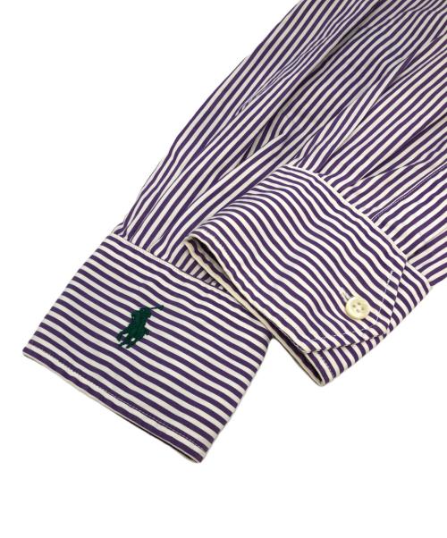 POLO RALPH LAUREN（ポロ・ラルフローレン）POLO RALPH LAUREN (ポロ・ラルフローレン) 長袖シャツ ホワイト×パープル サイズ:SIZE 6の古着・服飾アイテム