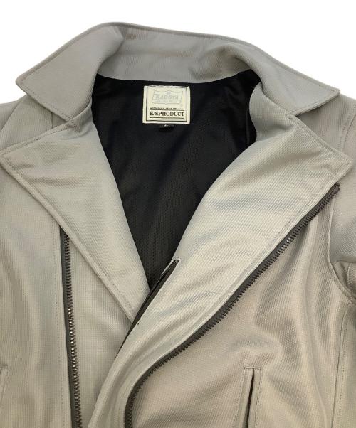 KADOYA（カドヤ）kadoya (カドヤ) ライダースメッシュジャケット グレー サイズ:Lの古着・服飾アイテム