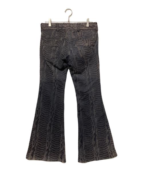 TORNADO MART（トルネードマート）TORNADO MART (トルネードマート) Python jacquard flare pants ブラック サイズ:SIZE Mの古着・服飾アイテム