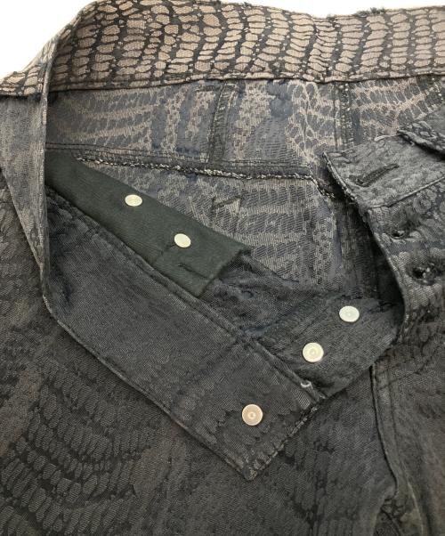 TORNADO MART（トルネードマート）TORNADO MART (トルネードマート) Python jacquard flare pants ブラック サイズ:SIZE Mの古着・服飾アイテム