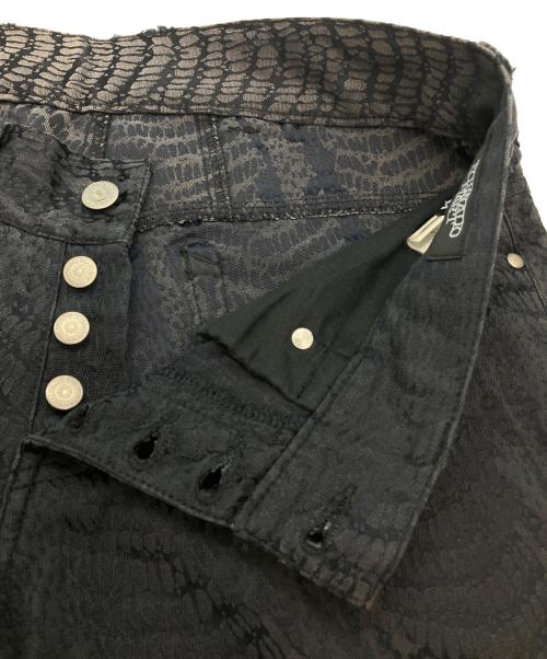 TORNADO MART（トルネードマート）TORNADO MART (トルネードマート) Python jacquard flare pants ブラック サイズ:SIZE Mの古着・服飾アイテム