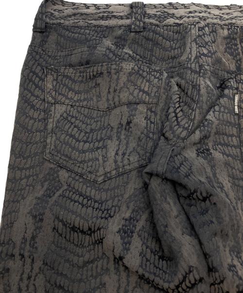 TORNADO MART（トルネードマート）TORNADO MART (トルネードマート) Python jacquard flare pants ブラック サイズ:SIZE Mの古着・服飾アイテム