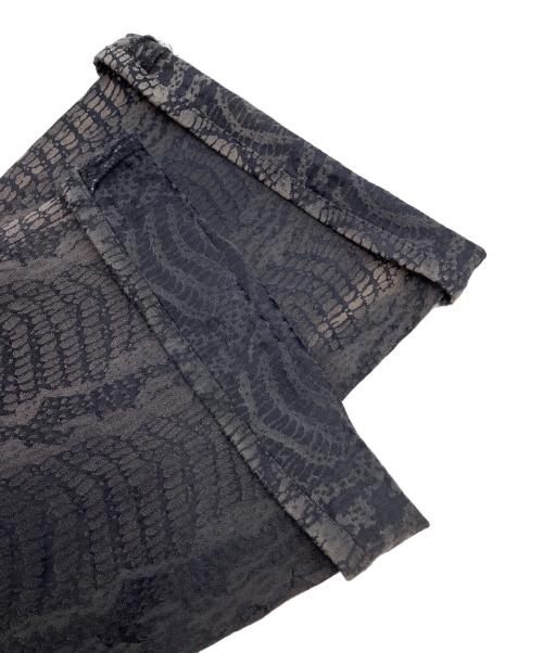TORNADO MART（トルネードマート）TORNADO MART (トルネードマート) Python jacquard flare pants ブラック サイズ:SIZE Mの古着・服飾アイテム