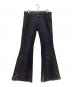 TORNADO MART（トルネードマート）の古着「Python jacquard flare pants」｜ブラック