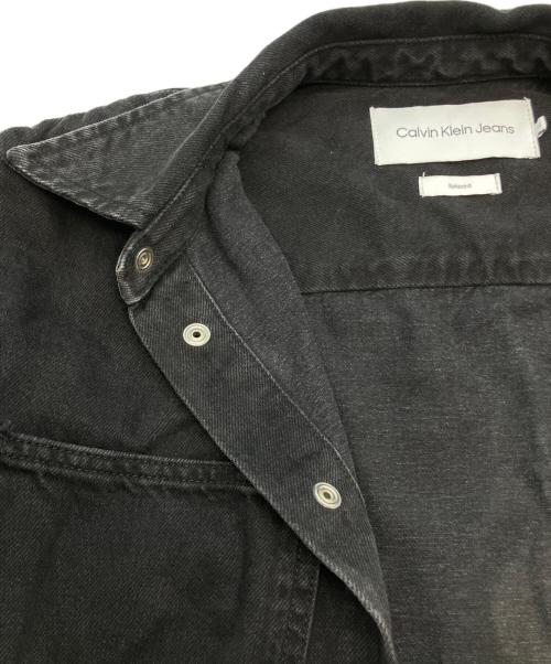 Calvin Klein Jeans（カルバンクラインジーンズ）Calvin Klein Jeans (カルバンクラインジーンズ) デニムジャケット ブラック サイズ:SIZE Mの古着・服飾アイテム
