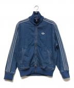 adidasアディダス）の古着「トラックデニムジャケット」｜ネイビー
