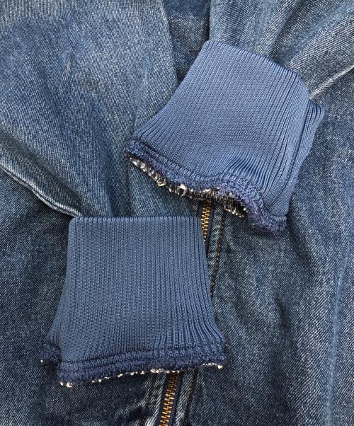 adidas（アディダス）adidas (アディダス) トラックデニムジャケット ネイビー サイズ:SIZE Sの古着・服飾アイテム