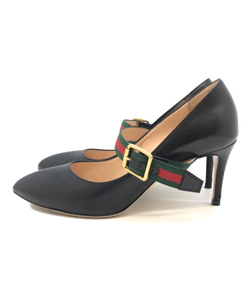 GUCCI（グッチ）GUCCI (グッチ) ヒールパンプス ブラック サイズ:SIZE 36 1/2の古着・服飾アイテム