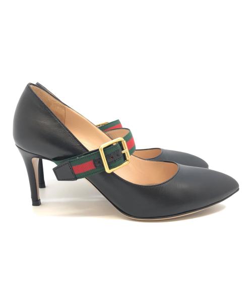 GUCCI（グッチ）GUCCI (グッチ) ヒールパンプス ブラック サイズ:SIZE 36 1/2の古着・服飾アイテム