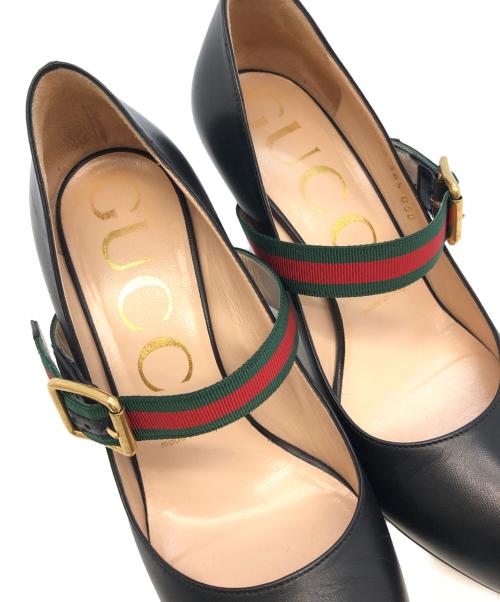 GUCCI（グッチ）GUCCI (グッチ) ヒールパンプス ブラック サイズ:SIZE 36 1/2の古着・服飾アイテム