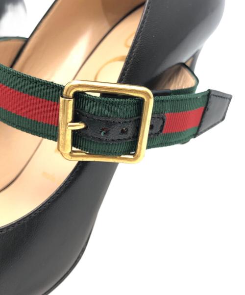 GUCCI（グッチ）GUCCI (グッチ) ヒールパンプス ブラック サイズ:SIZE 36 1/2の古着・服飾アイテム