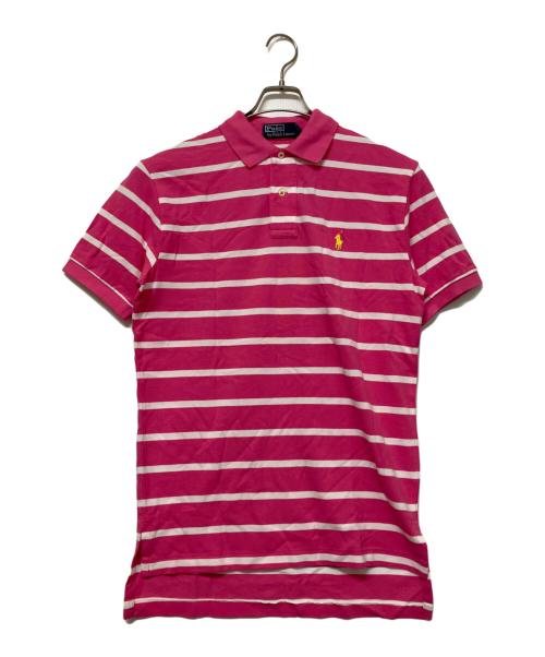 POLO RALPH LAUREN（ポロ・ラルフローレン）POLO RALPH LAUREN (ポロ・ラルフローレン) ポロシャツ ピンク×ホワイト サイズ:SIZE Sの古着・服飾アイテム