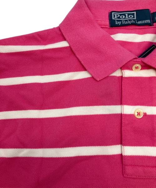 POLO RALPH LAUREN（ポロ・ラルフローレン）POLO RALPH LAUREN (ポロ・ラルフローレン) ポロシャツ ピンク×ホワイト サイズ:SIZE Sの古着・服飾アイテム