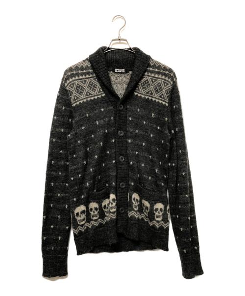Hysteric Glamour（ヒステリックグラマー）Hysteric Glamour (ヒステリックグラマー) ニットカーディガン グレー サイズ:Lの古着・服飾アイテム