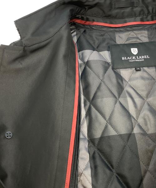 BLACK LABEL CRESTBRIDGE（ブラックレーベル クレストブリッジ）BLACK LABEL CRESTBRIDGE (ブラックレーベル クレストブリッジ) ステンカラーコート ブラック サイズ:Mの古着・服飾アイテム