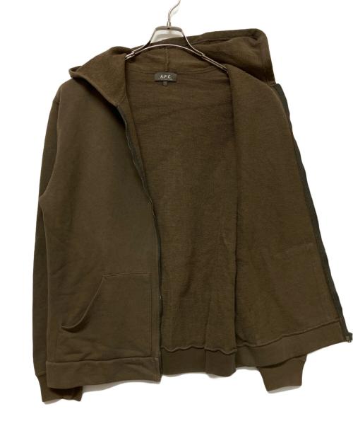 A.P.C.（アーペーセー）A.P.C. (アーペーセー) ジップパーカー ブラウン サイズ:SIZE Mの古着・服飾アイテム