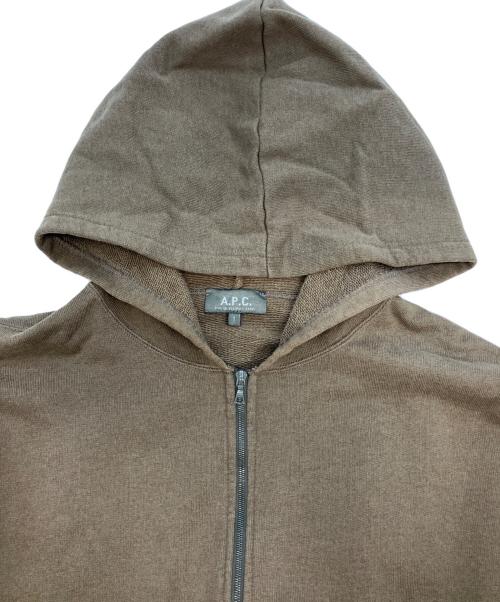 A.P.C.（アーペーセー）A.P.C. (アーペーセー) ジップパーカー ブラウン サイズ:SIZE Mの古着・服飾アイテム