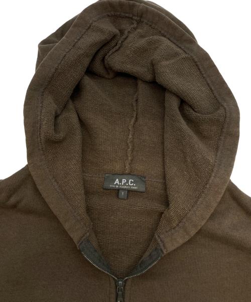 A.P.C.（アーペーセー）A.P.C. (アーペーセー) ジップパーカー ブラウン サイズ:SIZE Mの古着・服飾アイテム