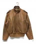 KUSHITANIクシタニ）の古着「レザージャケット」｜ブラウン