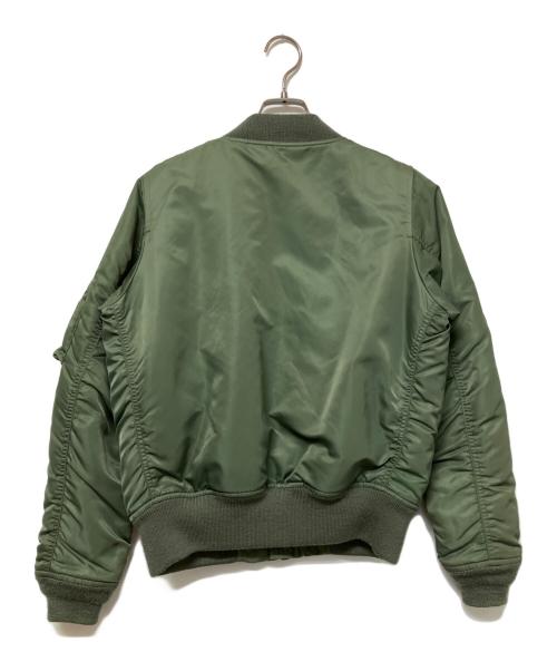 AVIREX（アヴィレックス）AVIREX (アヴィレックス) MA-1ジャケット グリーン×オレンジ サイズ:Lの古着・服飾アイテム