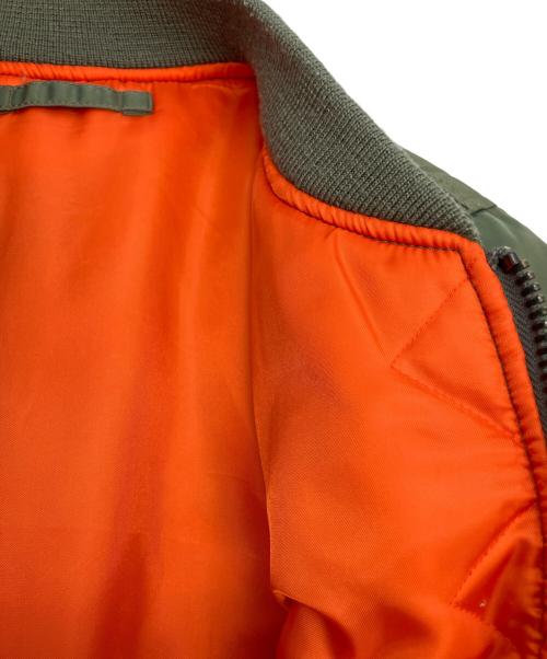 AVIREX（アヴィレックス）AVIREX (アヴィレックス) MA-1ジャケット グリーン×オレンジ サイズ:Lの古着・服飾アイテム