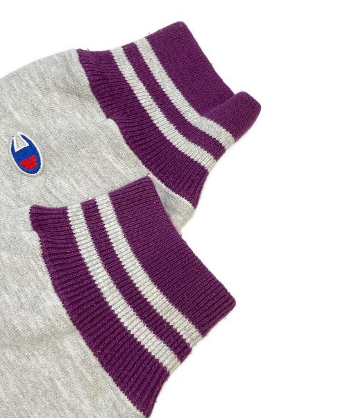 Champion REVERSE WEAVE（チャンピオン リバース ウィーブ）Champion REVERSE WEAVE (チャンピオン リバース ウィーブ) スウェット グレー×パープル サイズ:SIZE Mの古着・服飾アイテム