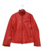 EVOLUTIONエボリューション）の古着「レザージャケット」｜レッド