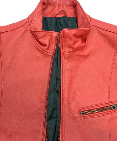 EVOLUTION（エボリューション）EVOLUTION (エボリューション) レザージャケット レッド サイズ:SIZE Mの古着・服飾アイテム
