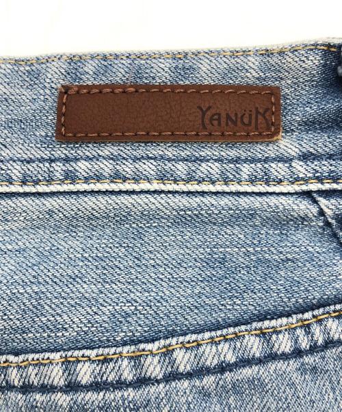 YANUK（ヤヌーク）YANUK (ヤヌーク) ワイドデニムパンツ ブルー サイズ:27の古着・服飾アイテム