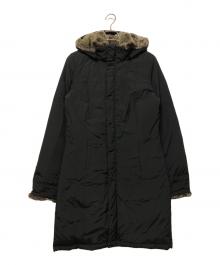 WOOLRICH（ウールリッチ）の古着「ラビットファー付ダウンジャケット」｜ブラック
