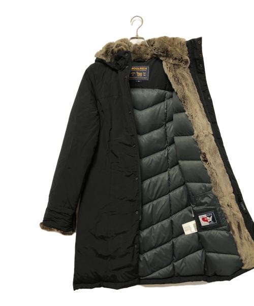 WOOLRICH（ウールリッチ）WOOLRICH (ウールリッチ) ラビットファー付ダウンジャケット ブラック サイズ:SIZE Mの古着・服飾アイテム