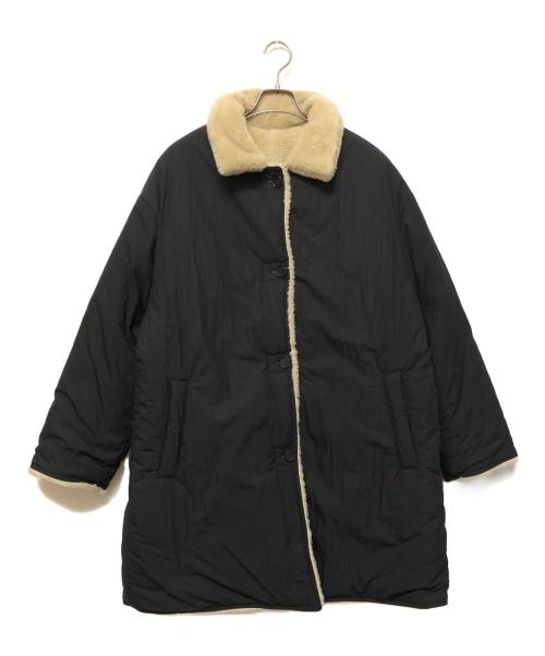 urago（Burago）URAGO (Burago) リバーシブルボアコート ブラック×ベージュ サイズ:Freeの古着・服飾アイテム