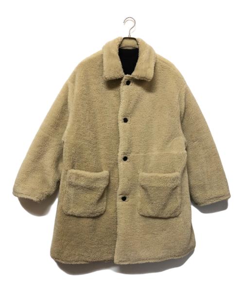 urago（Burago）URAGO (Burago) リバーシブルボアコート ブラック×ベージュ サイズ:Freeの古着・服飾アイテム