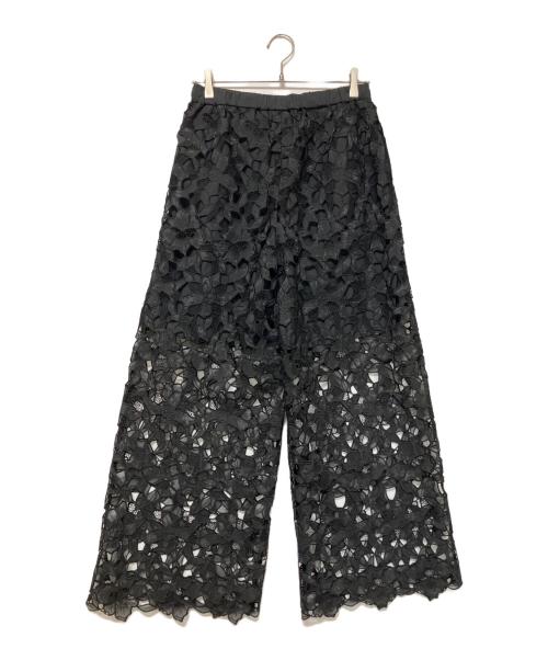 VERMEIL par iena（ヴェルメイユ パー イエナ）VERMEIL par iena (ヴェルメイユ パー イエナ) Cutwork Lace Pants ブラック サイズ:40の古着・服飾アイテム