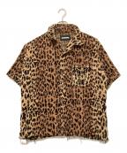 NEIGHBORHOODネイバーフッド）の古着「NH X HIPPOPOTAMUS . TERRY CLOTH SHIRT SS」｜ブラウン
