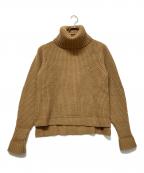 MUVEILミュベール）の古着「ボリュームスリーブニット」｜ブラウン