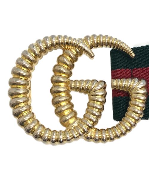 GUCCI（グッチ）GUCCI (グッチ) サッシュベルト グリーン×レッドの古着・服飾アイテム