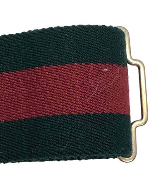 GUCCI（グッチ）GUCCI (グッチ) サッシュベルト グリーン×レッドの古着・服飾アイテム