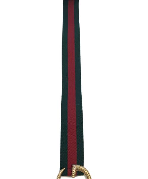 GUCCI（グッチ）GUCCI (グッチ) サッシュベルト グリーン×レッドの古着・服飾アイテム