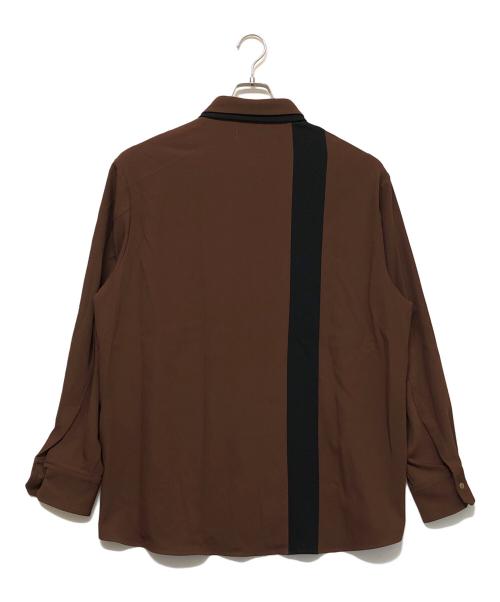 CULLNI（クルニ）CULLNI (クルニ) レイヤードカラー 比翼シャツ　長袖シャツ ブラウン サイズ:SIZE 2の古着・服飾アイテム