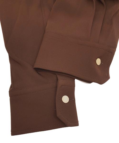 CULLNI（クルニ）CULLNI (クルニ) レイヤードカラー 比翼シャツ　長袖シャツ ブラウン サイズ:SIZE 2の古着・服飾アイテム