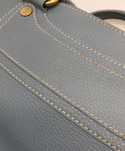 CELINE（セリーヌ）CELINE (セリーヌ) ブギーバッグ　ハンドバッグ スカイブルーの古着・服飾アイテム